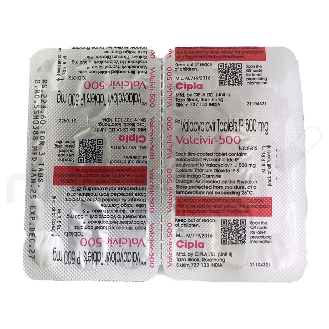 Buy Valcivir 500mg Tablet Online: Uses, Price, and Dosage | MrMed