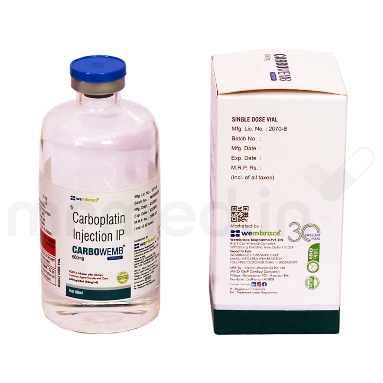Buy Carbowemb 600mg Injection Online: Uses, Price, and Side effects | MrMed