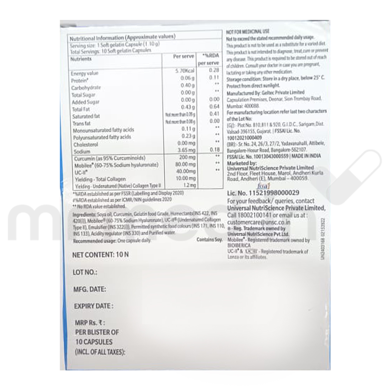Buy Collaflex Pro Plus Capsule online: Uses, Price, and Side Effects