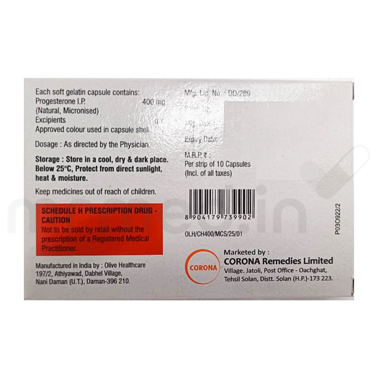 C Hope 400 Capsule: Order Online with Prescription - Uses & Side Effects