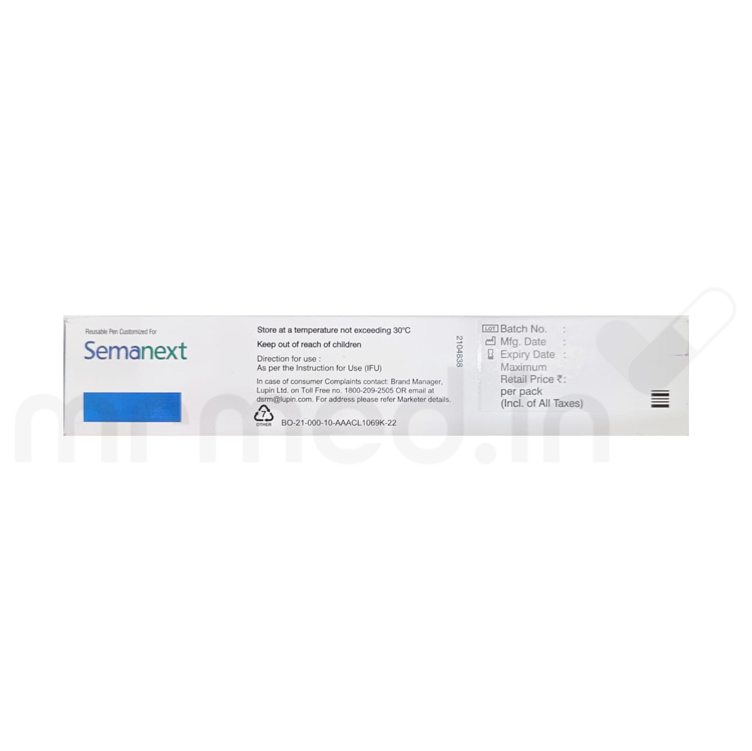Buy Semanext Reusable Pen Injector | Easy-to-Use Pen Device Online