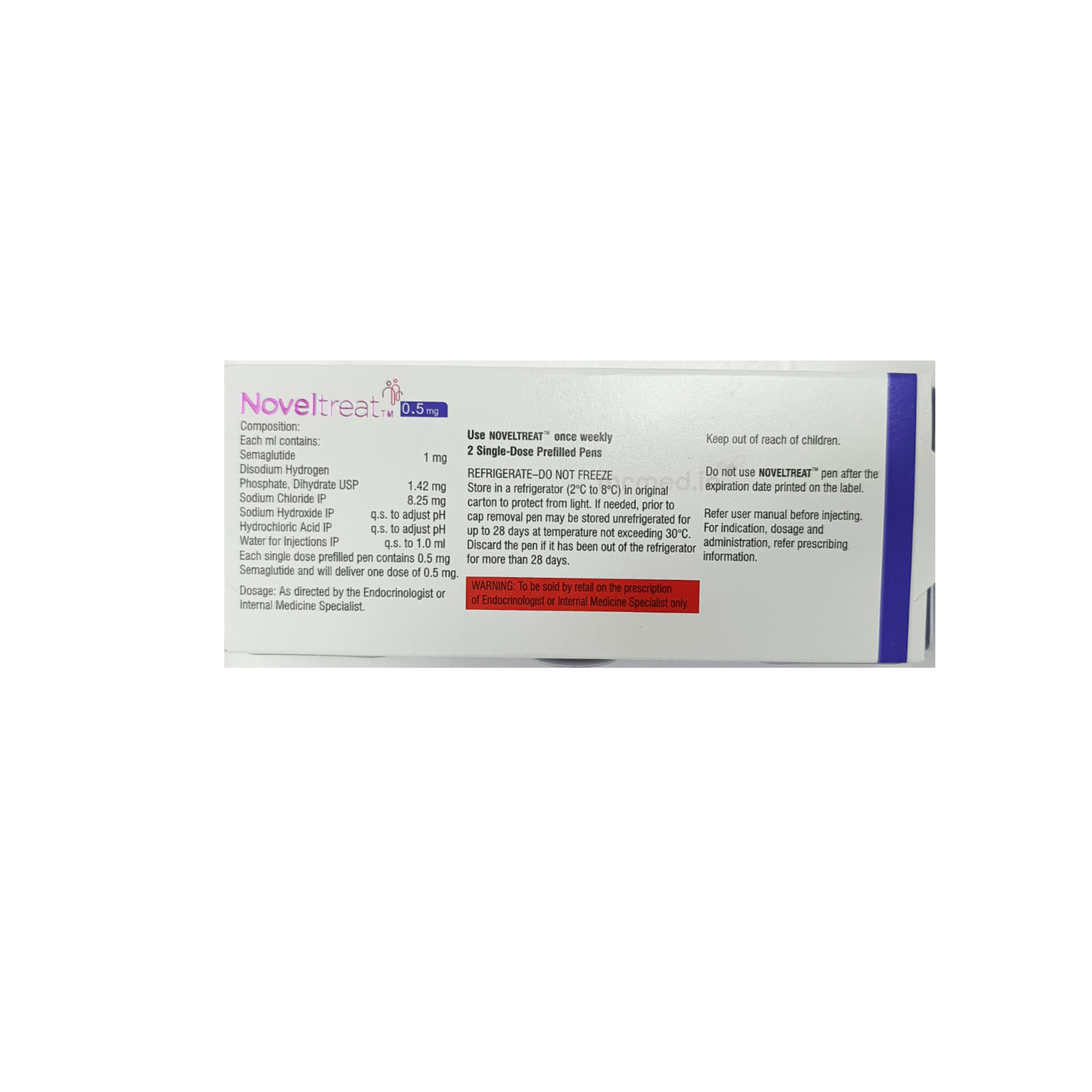 buy semaglutide online india Buy Noveltreat 0.5 mg Injection Online: View Uses, Price & Dosage