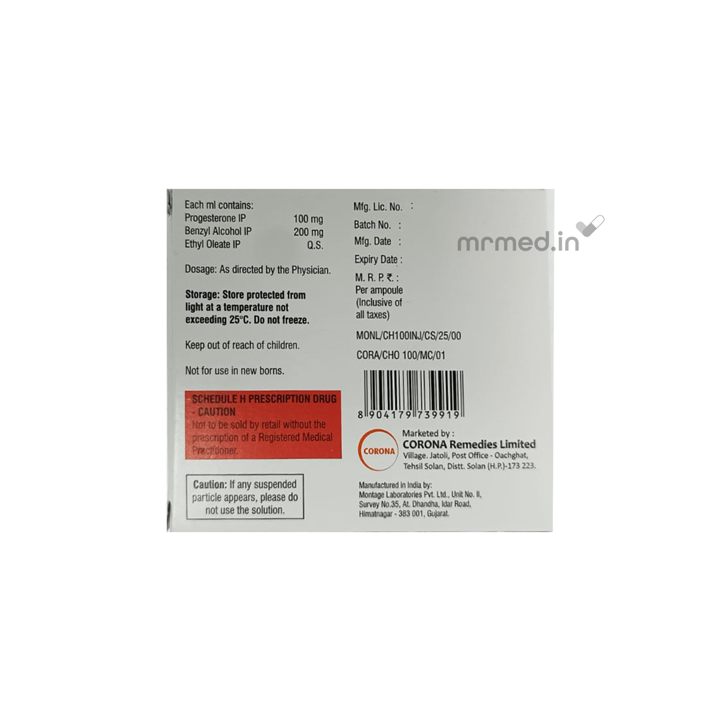 C Hope 100 Injection: Order Online with Prescription - Uses & Side Effects