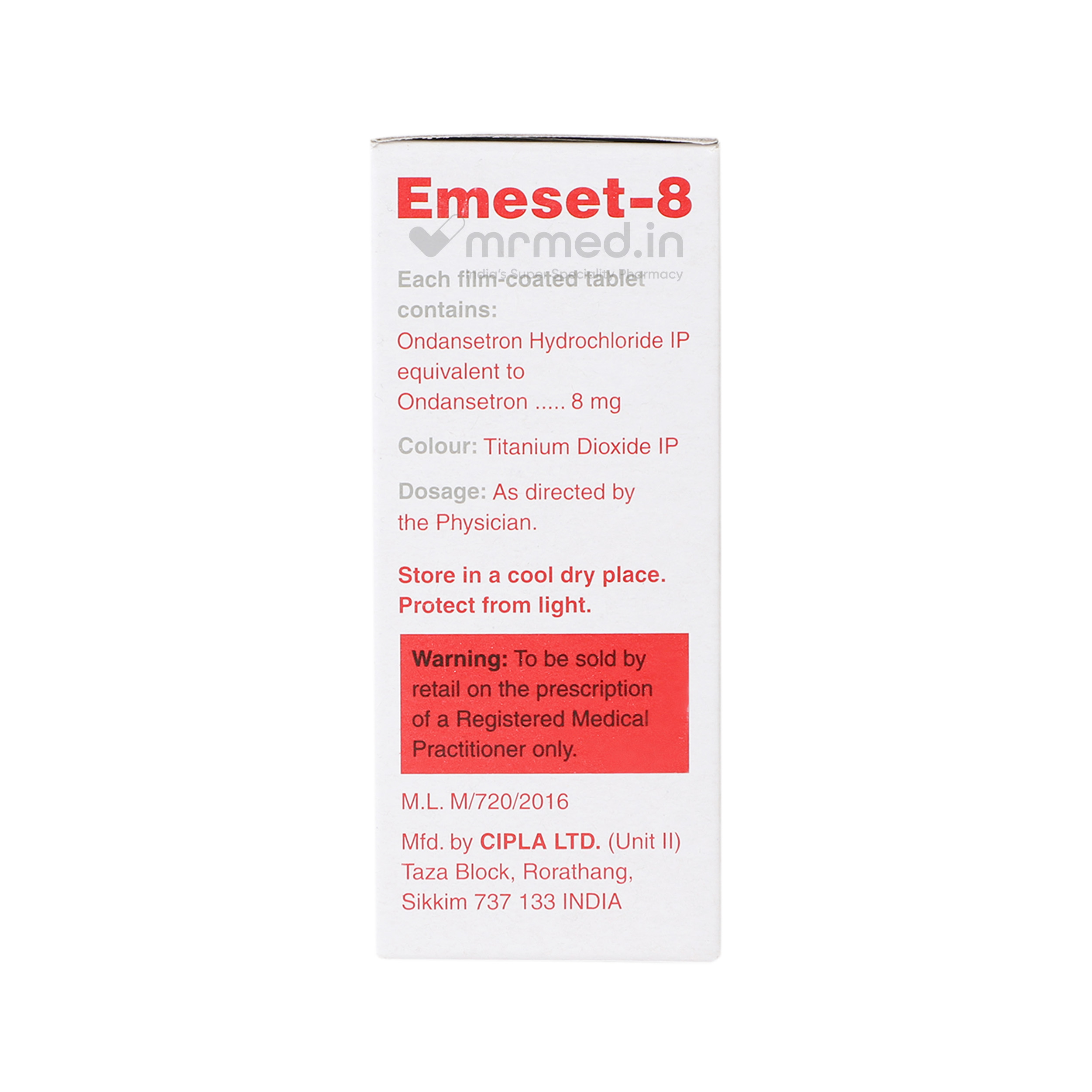 Emeset 8mg Tablet