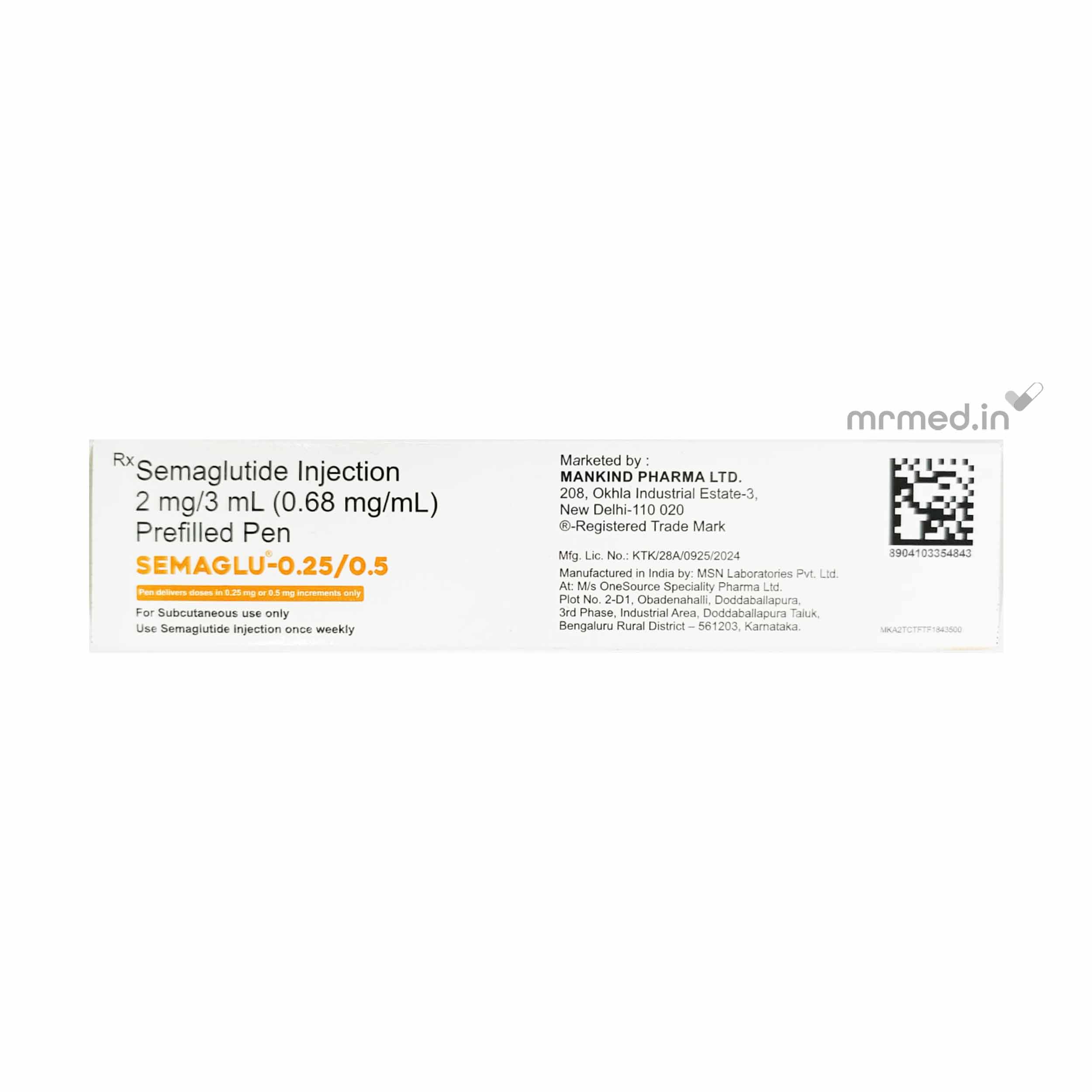 buy semaglutide online india Buy Semaglu 0.25/0.5 Injection Online: Uses, Dosage & Price Online