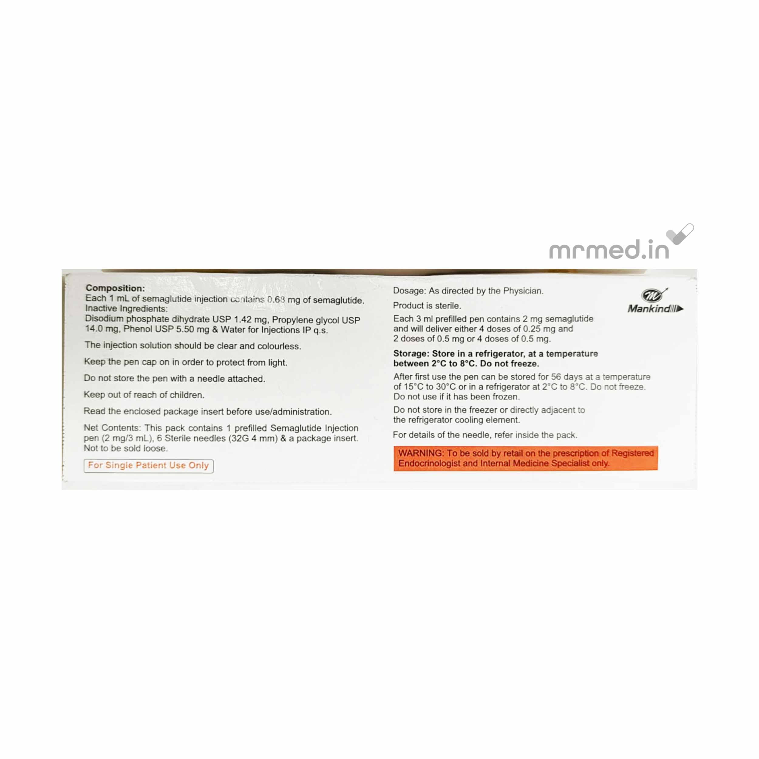 Buy Semaglu 1 Injection Online: Uses, Dosage & Price Online