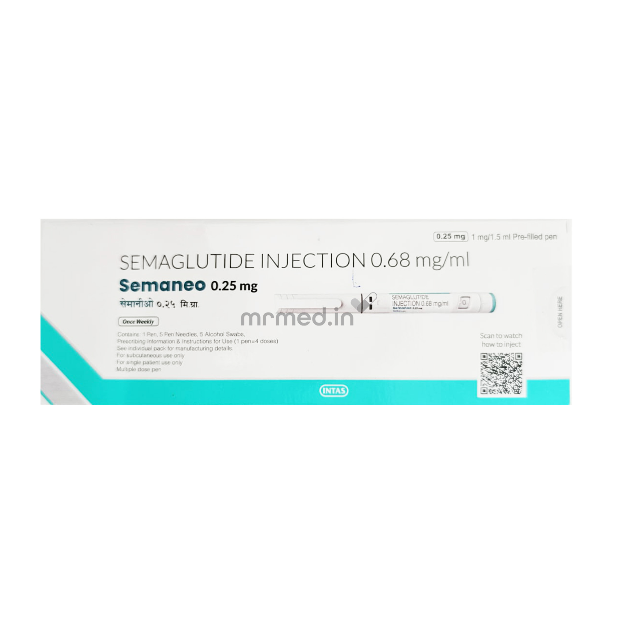 .025 semaglutide Semaglo 0.25 mg (Semaglutide) Injection and a shorter life Wegovy 0.25 mg - 4